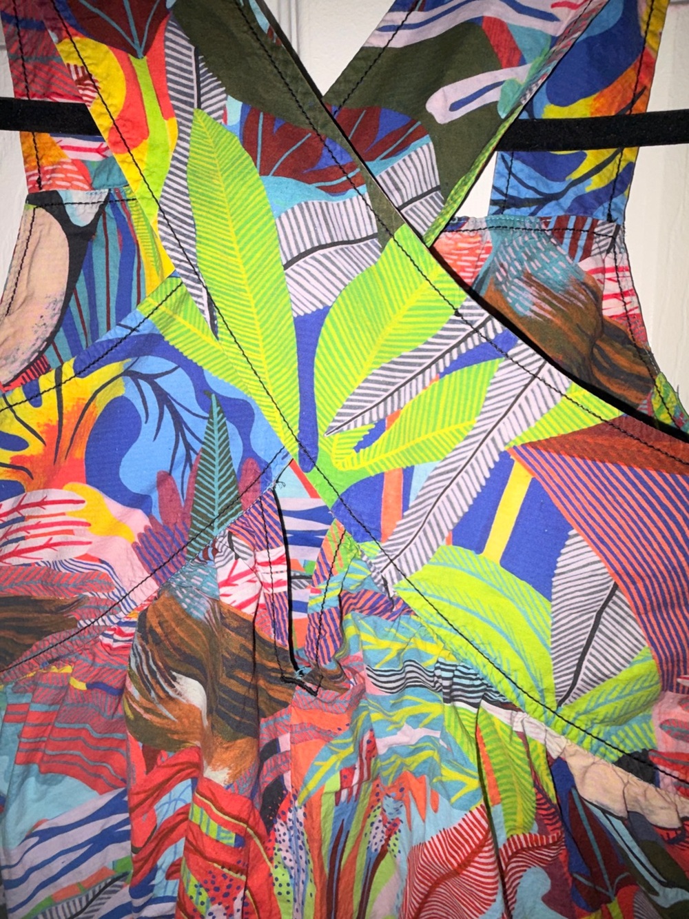Anthropologie - Orange Sigal Tropical Multicolor Printed Sundress - Picture 3 of 5